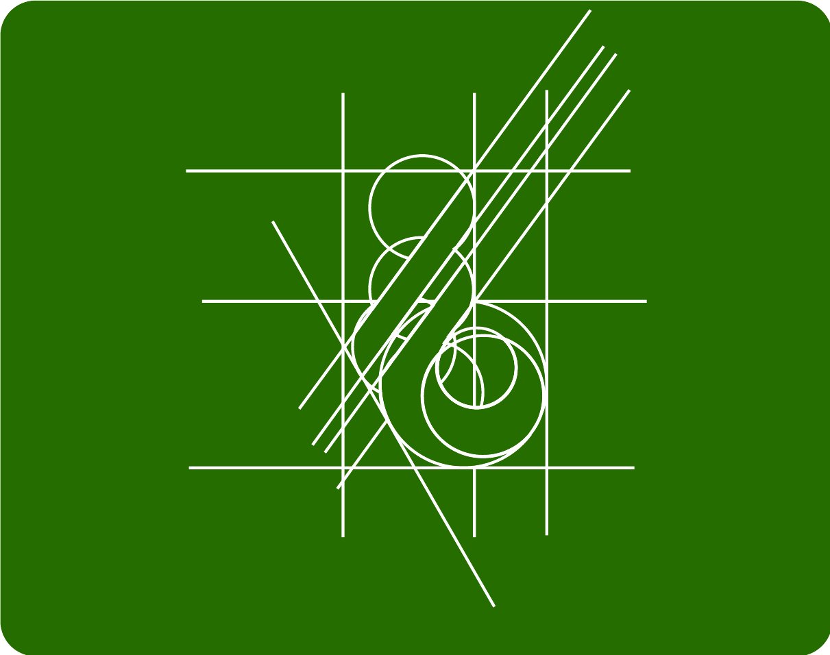 The logo construction grid